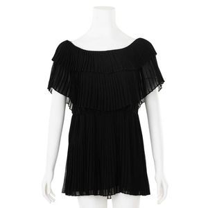 Alice + Olivia / S / Black Pleated Mini Dress